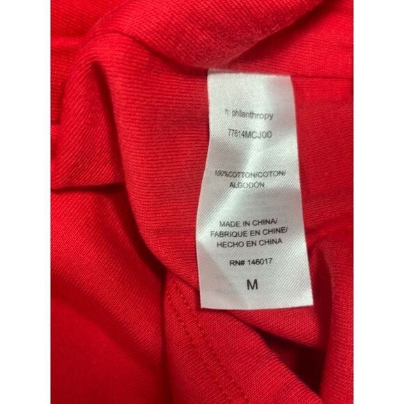 Philanthropy‎ NWT Red Rosebud Dress One Shoulder Long Sleeve Size Medium - Picture 7 of 7